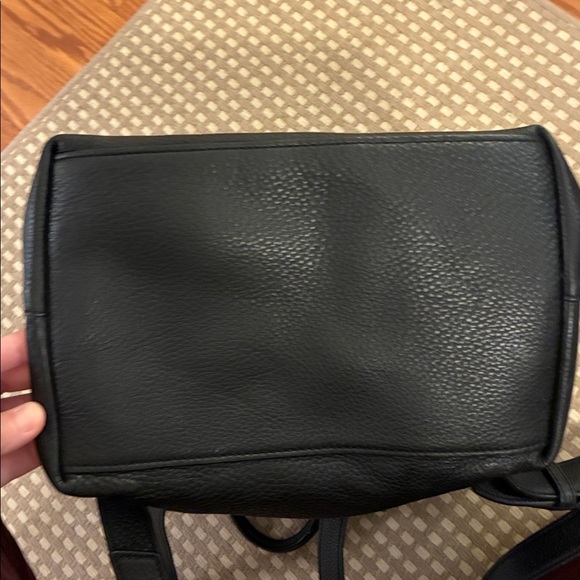 Tory Burch Black Pebbled Leather Backpack - Picture 10 of 11